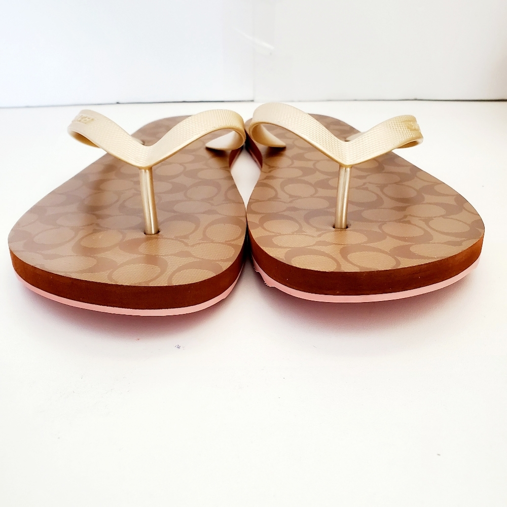 Coach ZAK Signature Flip Flop Sandals Size 9/10 - Picture 4 of 7
